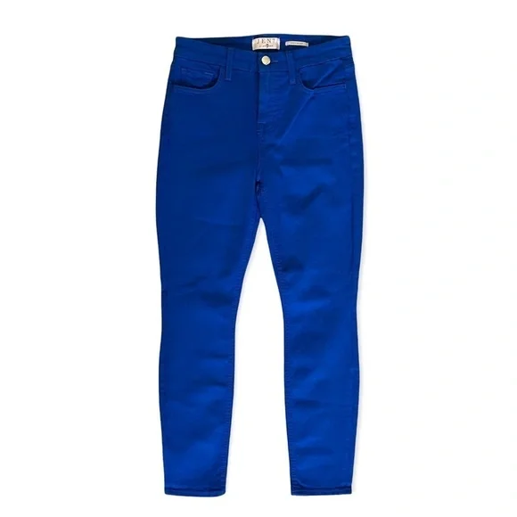 7 For All Mankind Jen7 Skinny Ankle Jeans In Rivera Blue 2 - Picture 2 of 7
